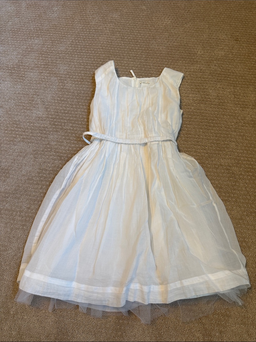 Crewcuts White Sleeveless Tulle Dress